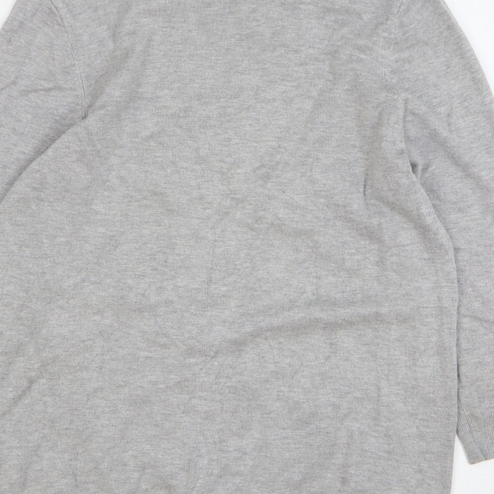 F&F Womens Grey Round Neck Viscose Pullover Jumper Size 10