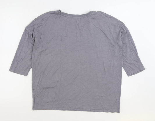 Womens UK Size 14 Bonmarché Grey Basic Blouse