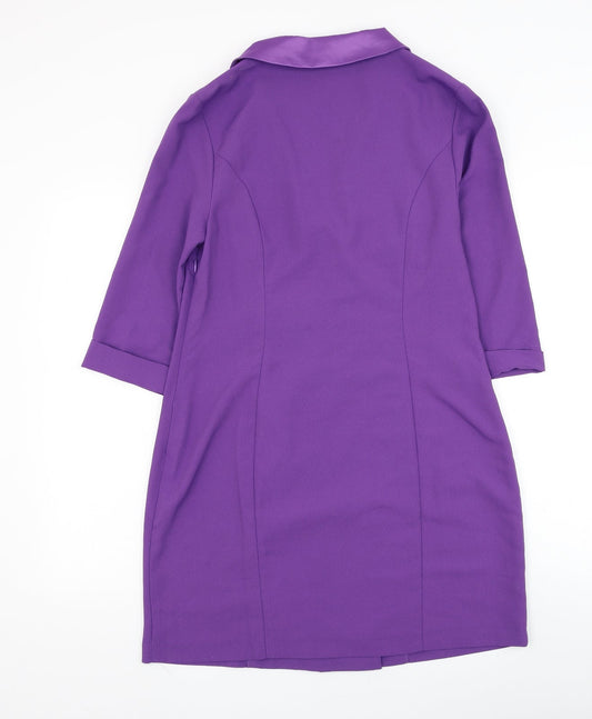 Primark Womens Purple Jacket Blazer Size 12 Button