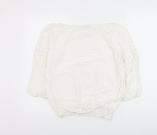 Womens UK Size 12 Dorothy Perkins White Basic Blouse