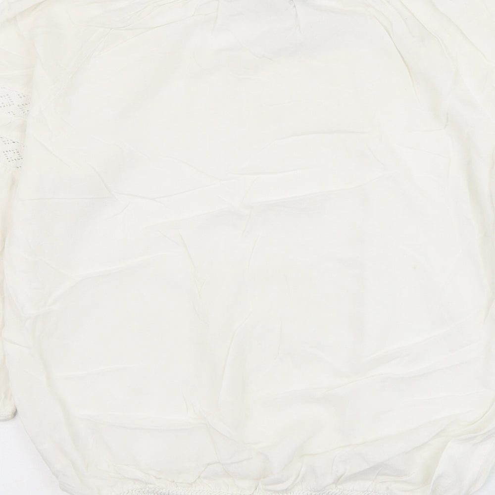 Womens UK Size 12 Dorothy Perkins White Basic Blouse