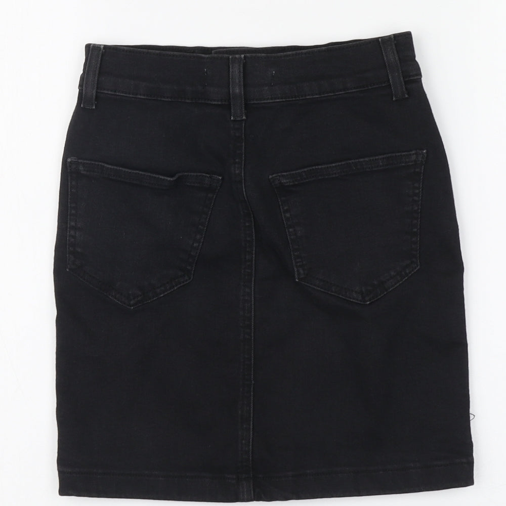 Womens UK Size 4 Denim & Co. Mini Denim Skirt