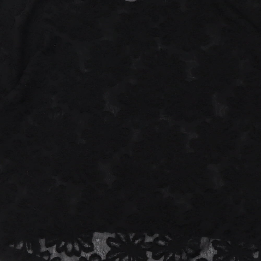 Womens UK Size S Decjuba Black Basic Blouse