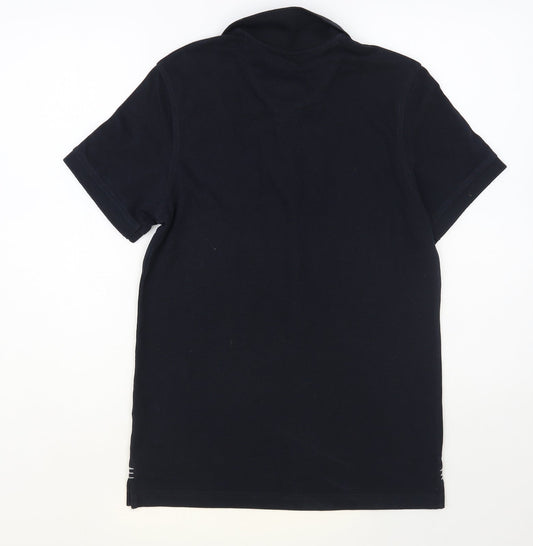 Canterbury Mens Blue Polyester Polo Size XS Collared Button