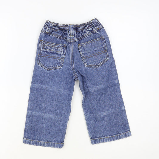 Adams Baby Blue Cotton Jogger Jeans Size 18-24 Months Snap