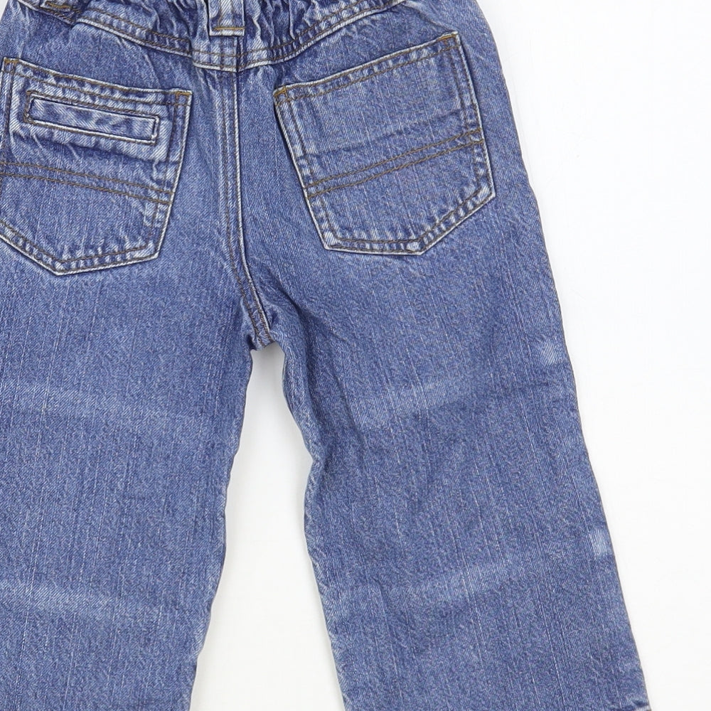 Adams Baby Blue Cotton Jogger Jeans Size 18-24 Months Snap