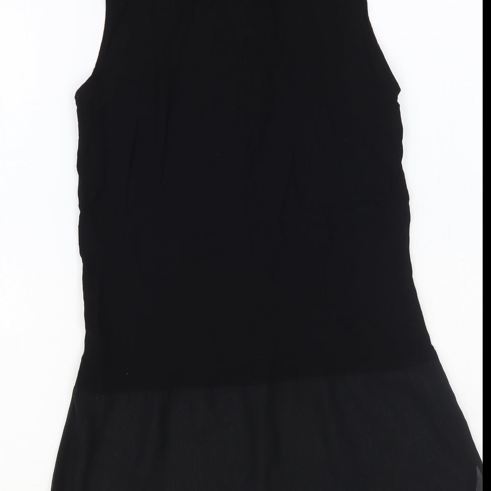 Womens UK Size 6 H&M Black Basic Button-Up