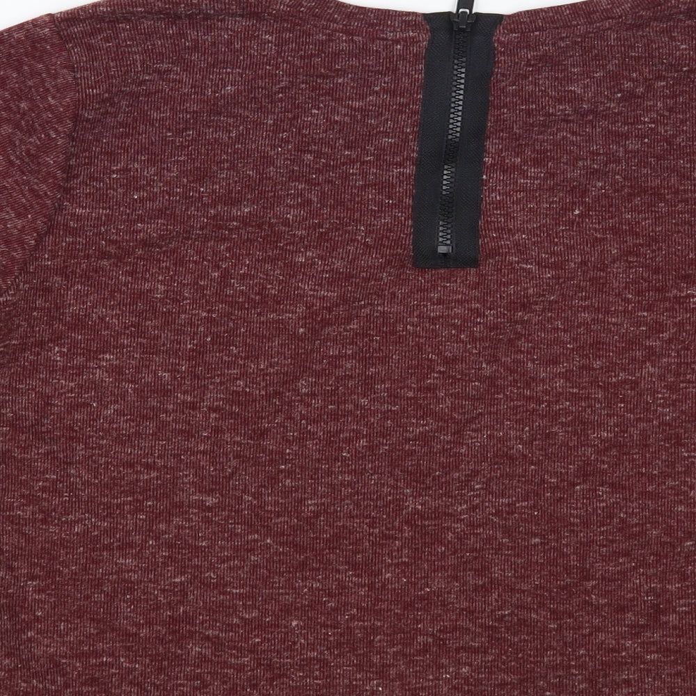 Womens UK Size 10 Topshop Purple Basic T-Shirt