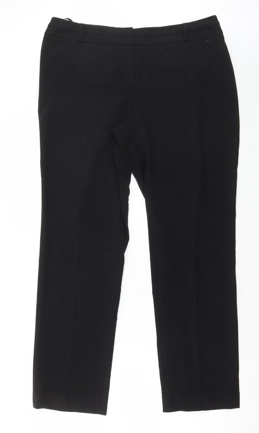 Womens UK Size 16 Dunnes Stores Regular Fit Black Trousers