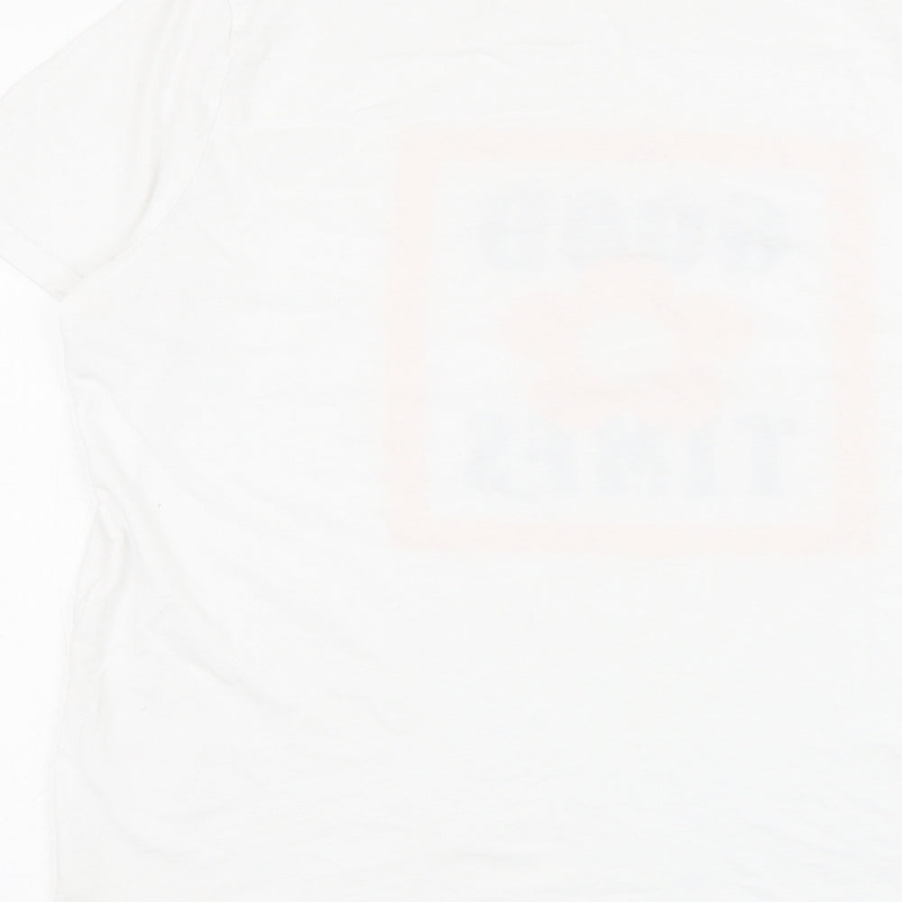 Womens UK Size S Preworn White Basic T-Shirt