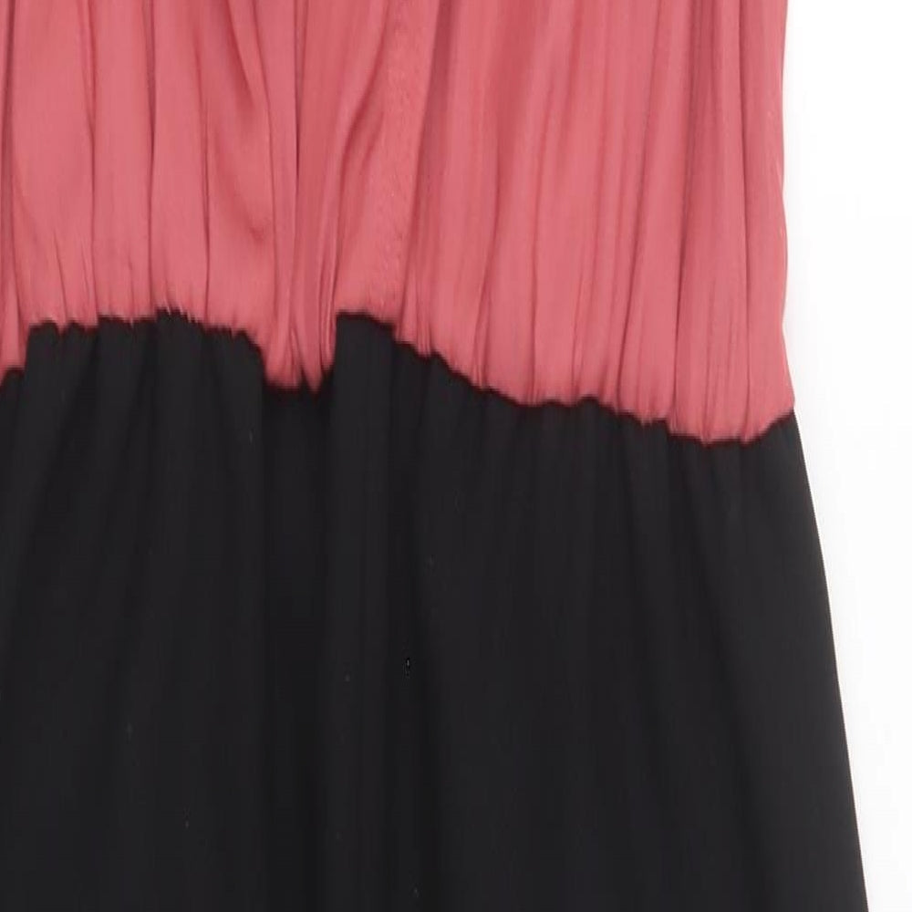 Zara Womens Black Cotton Jumpsuit One-Piece Size S Button