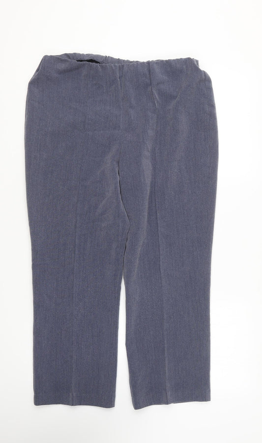Womens UK Size 12 Bonmarché Regular Fit Blue Trousers