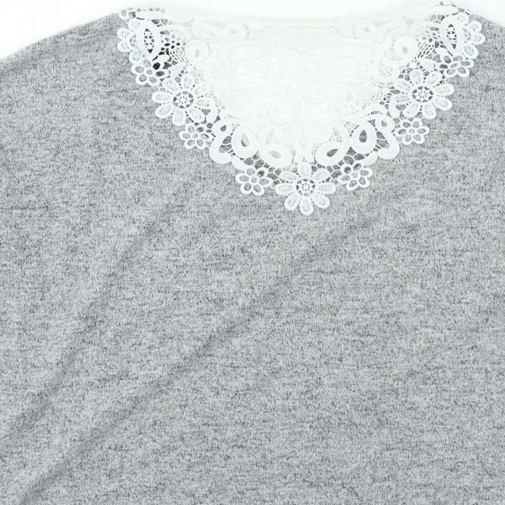 Womens UK Size 12 Dorothy Perkins Grey Pullover Jumper