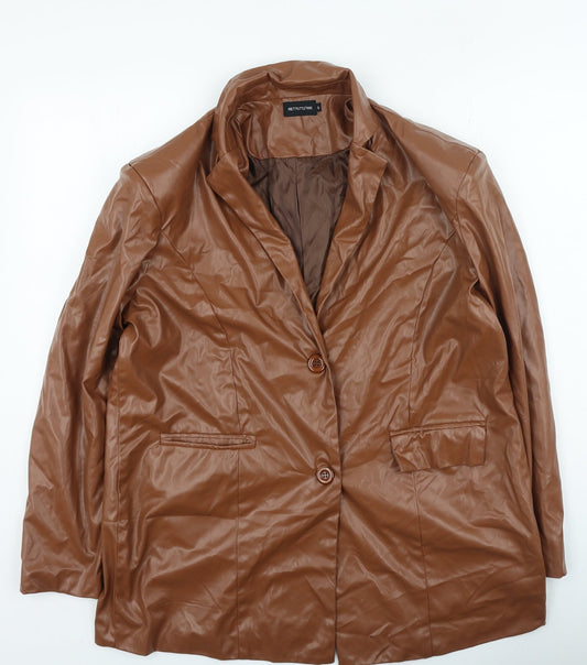 Womens UK Size S PRETTYLITTLETHING Brown Jacket