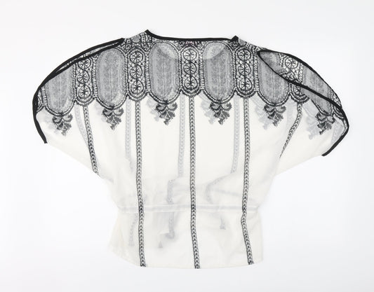 Womens UK Size 8 Savida White Basic Blouse