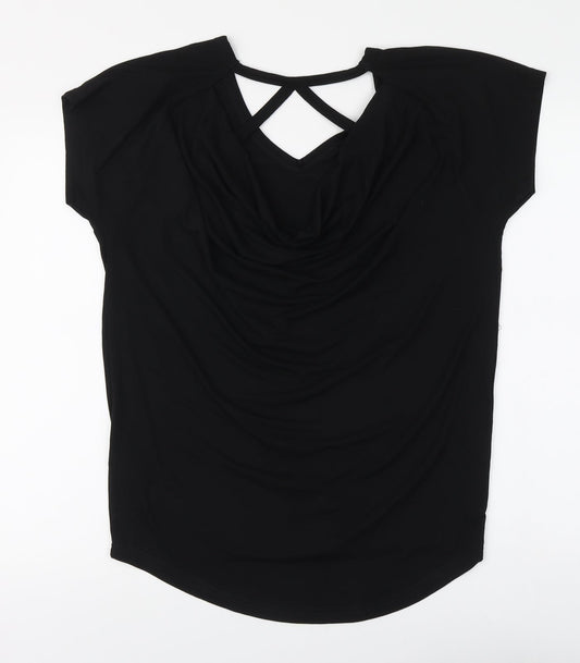 Womens UK Size S Body Flirt Black Basic Blouse