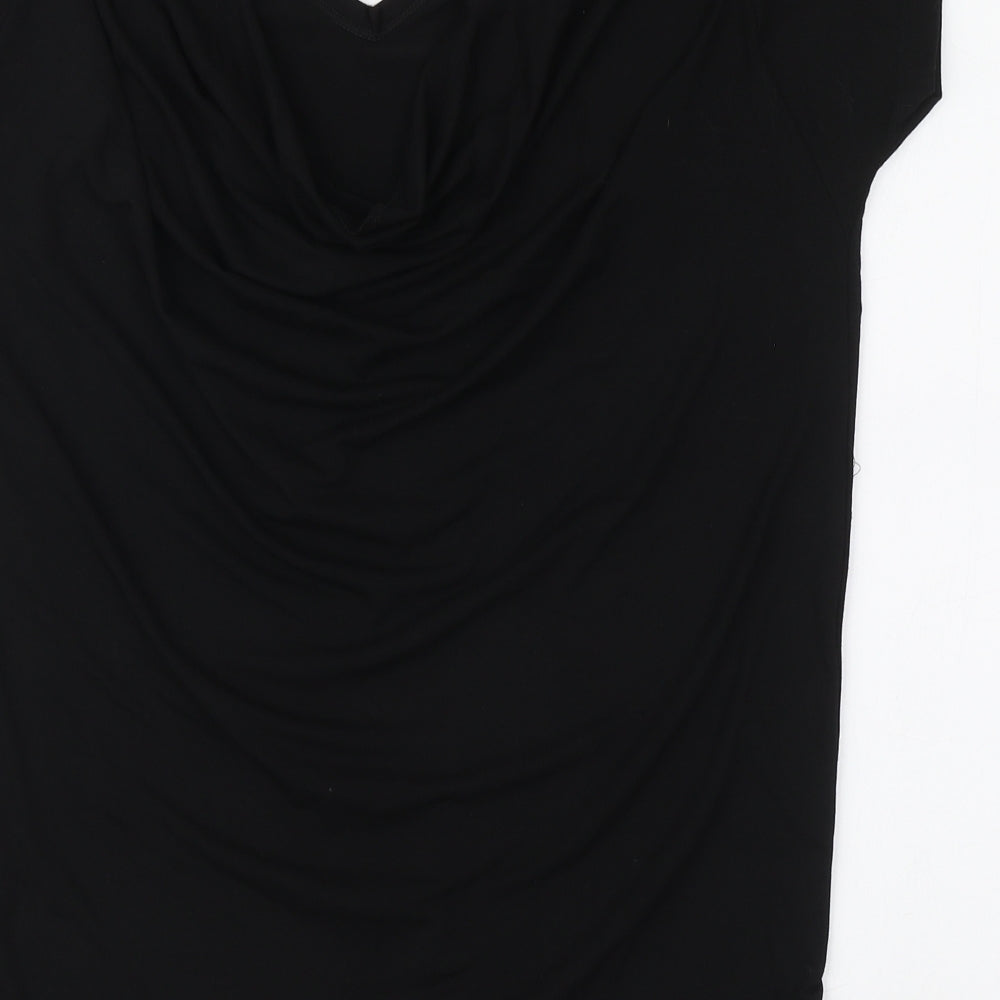 Womens UK Size S Body Flirt Black Basic Blouse