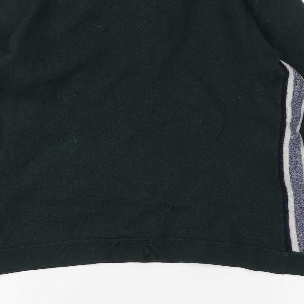 Club Monaco Womens Green V-Neck Wool Pullover Jumper Size XS