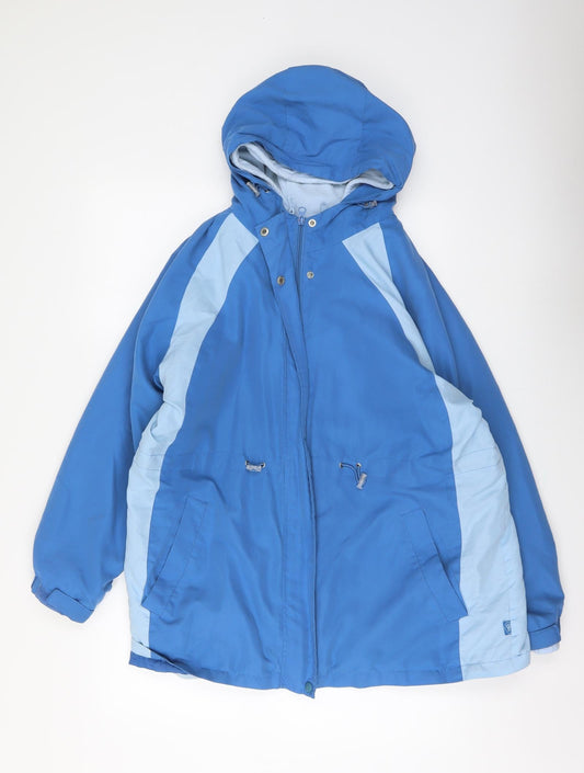 Womens UK Size M BM Blue Rain Coat