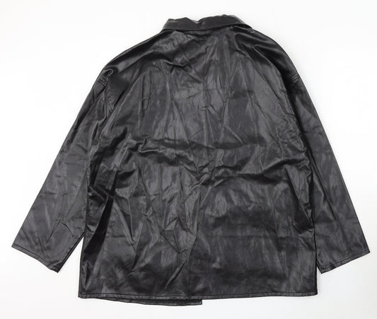 SheIn Womens Black Jacket Size M Button