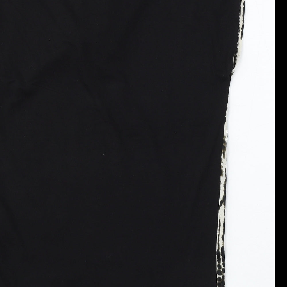 F&F Womens Black Polyester Basic Blouse Size 6 Round Neck