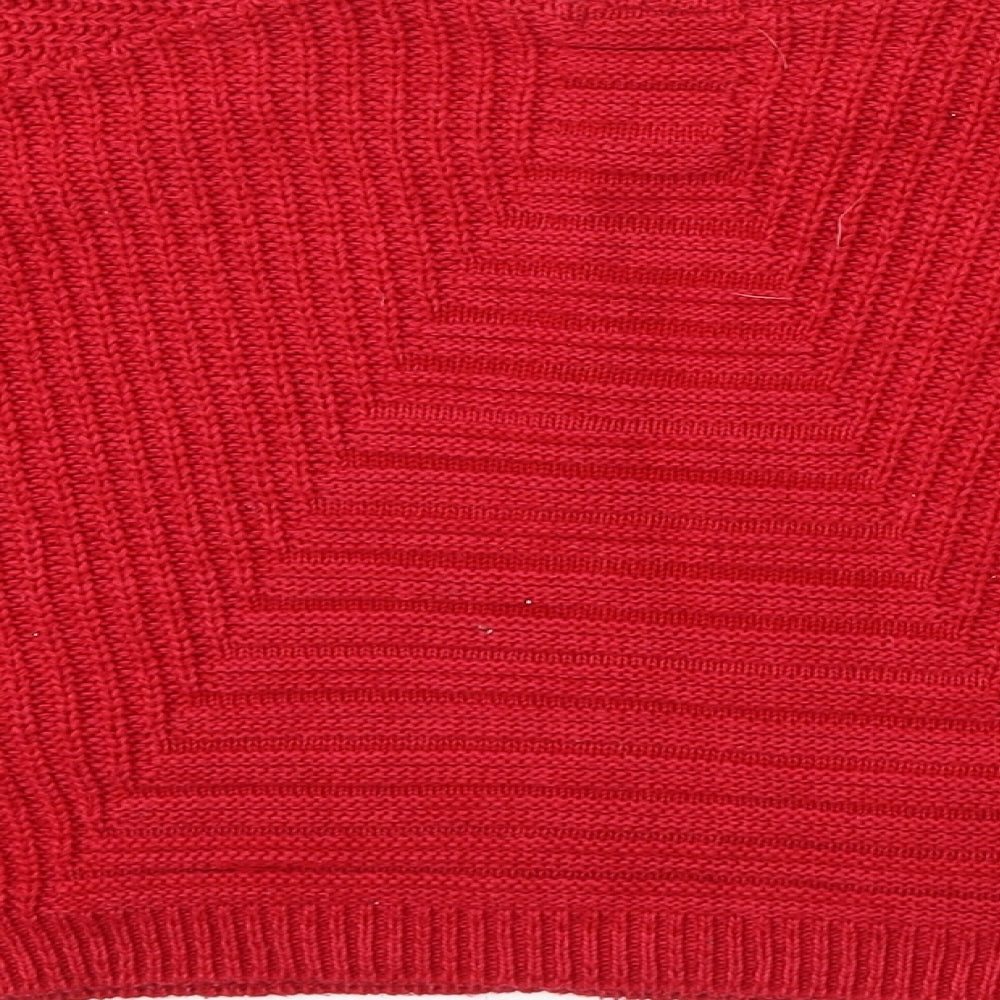 Womens UK Size S Exhibit Red Pullover Jumper
