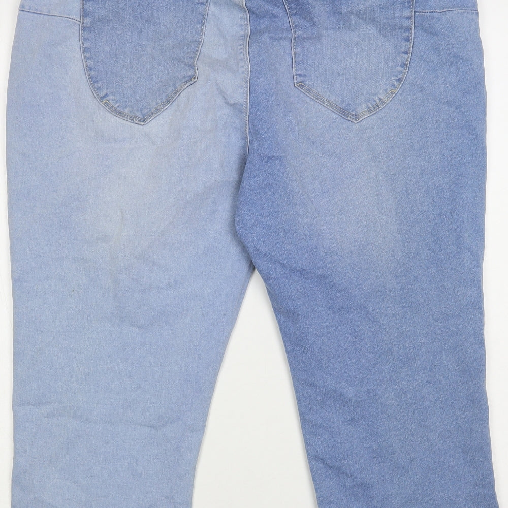 Womens UK Size 38 in Royalty Regular Fit Cropped Blue Jeans