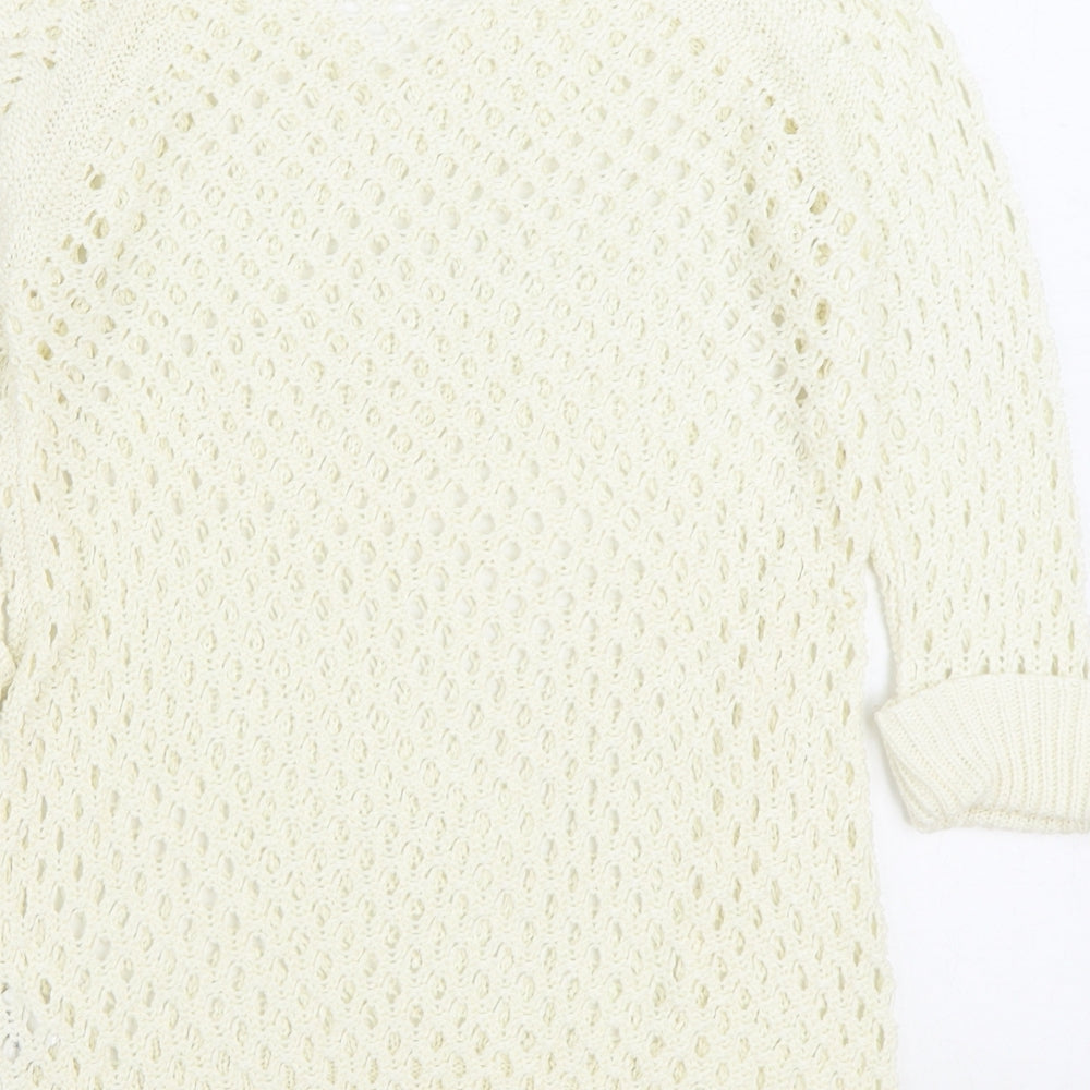 Womens UK Size S Peacocks White Pullover Jumper