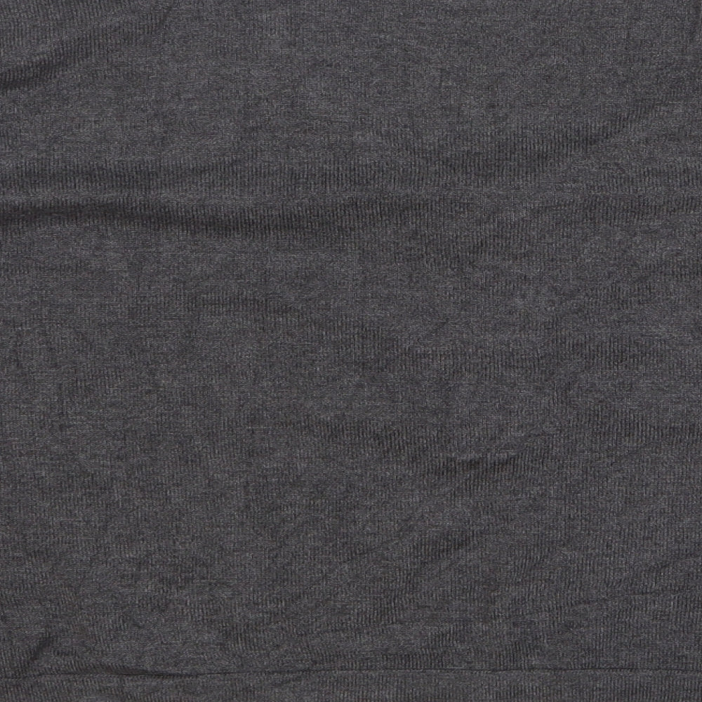 Womens UK Size S Pull&Bear Grey Cropped T-Shirt