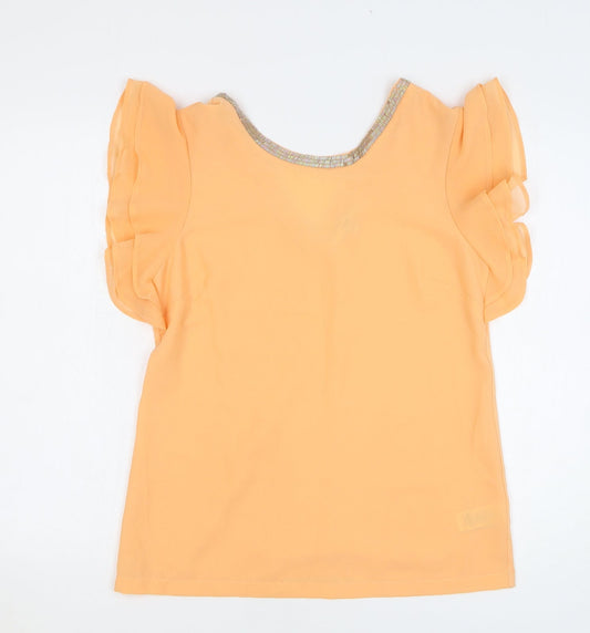 Womens UK Size 8 NEXT Orange Basic T-Shirt