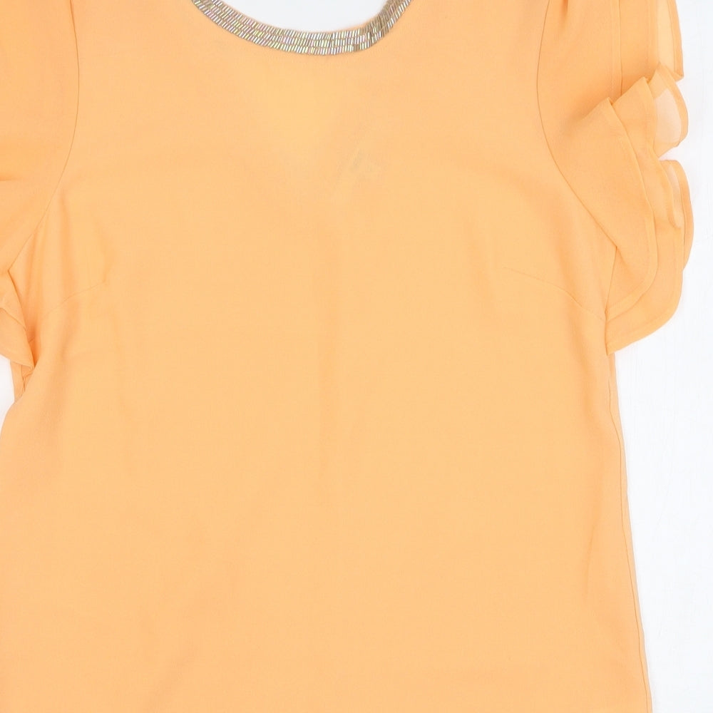 Womens UK Size 8 NEXT Orange Basic T-Shirt