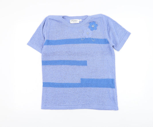 Womens UK Size S Reflect Blue Pullover Jumper