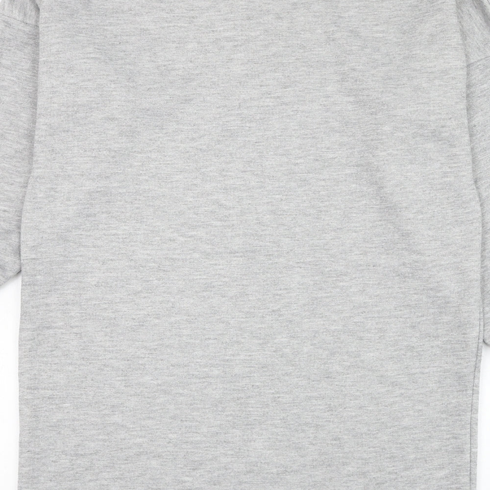 Boohoo Womens Grey Polyester Pullover Sweatshirt Size 6 Pullover