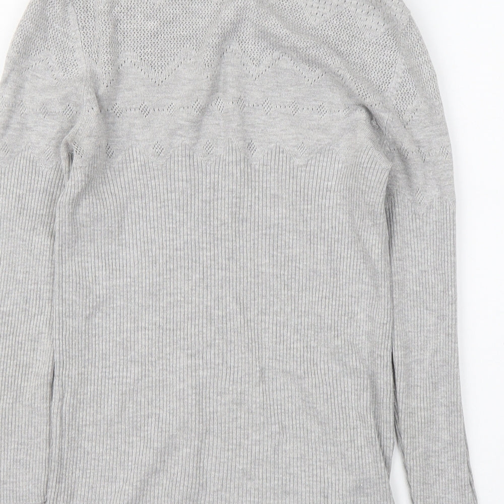 Womens UK Size 10 Warehouse Grey Pullover Jumper