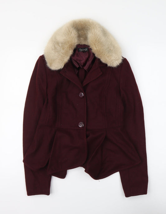 Womens UK Size 10 Topshop Purple Jacket