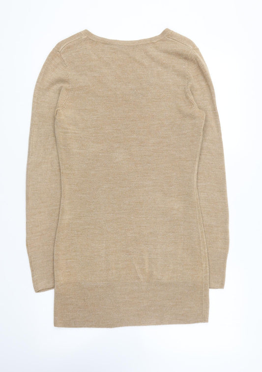 Womens UK Size 10 South Brown Pullover Jumper