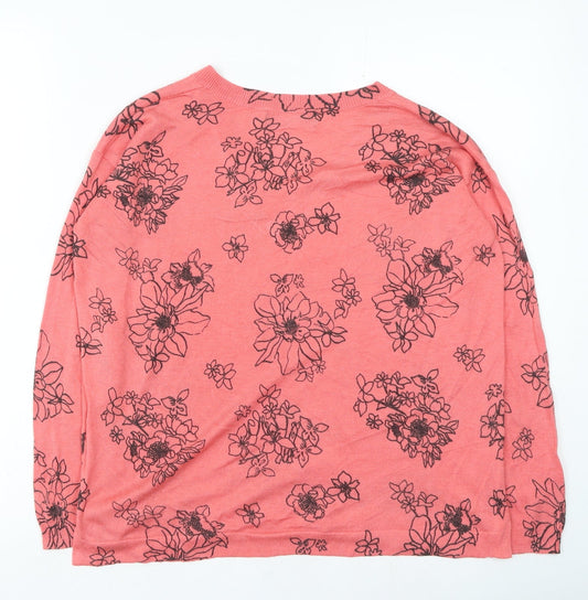 Womens UK Size S Marks and Spencer Pink Pullover Jumper
