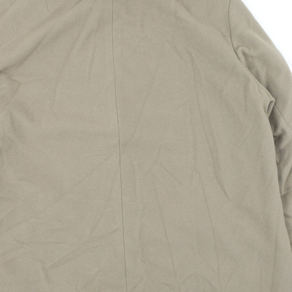 Womens UK Size L Preworn Beige Overcoat
