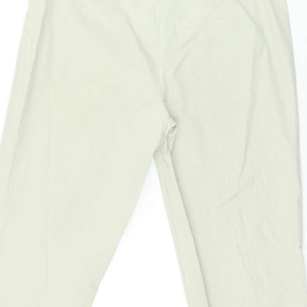 Womens UK Size 12 Marks and Spencer Regular Fit Beige Trousers