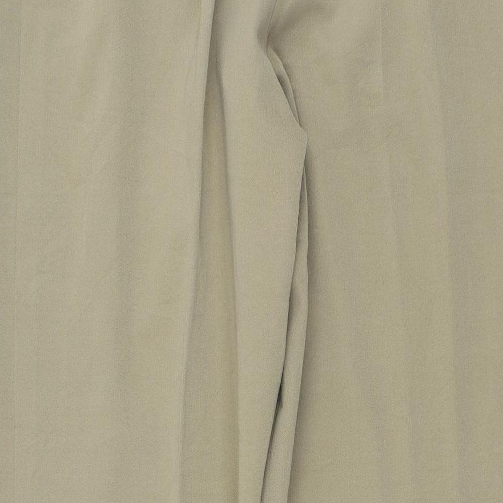 Country Casuals Womens Brown Polyester Trousers Size 14 L25 in Regular Zip