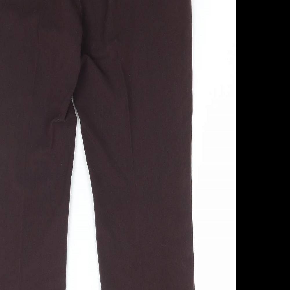Womens UK Size 34 in Marks and Spencer Regular Fit Brown Trousers