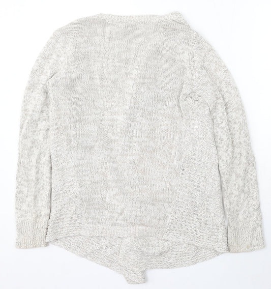 Gap Womens Beige Round Neck Cotton Wrap Jumper Size S