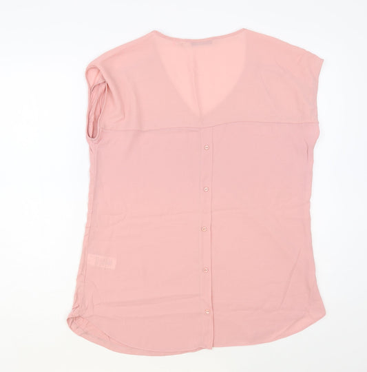 Womens UK Size 12 NEXT Pink Basic Blouse