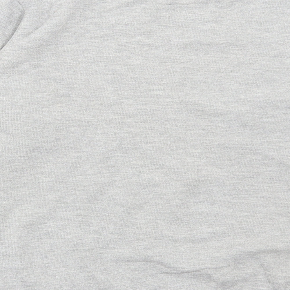 Boohoo Womens Grey Cotton Pullover Sweatshirt Size 8 Pullover