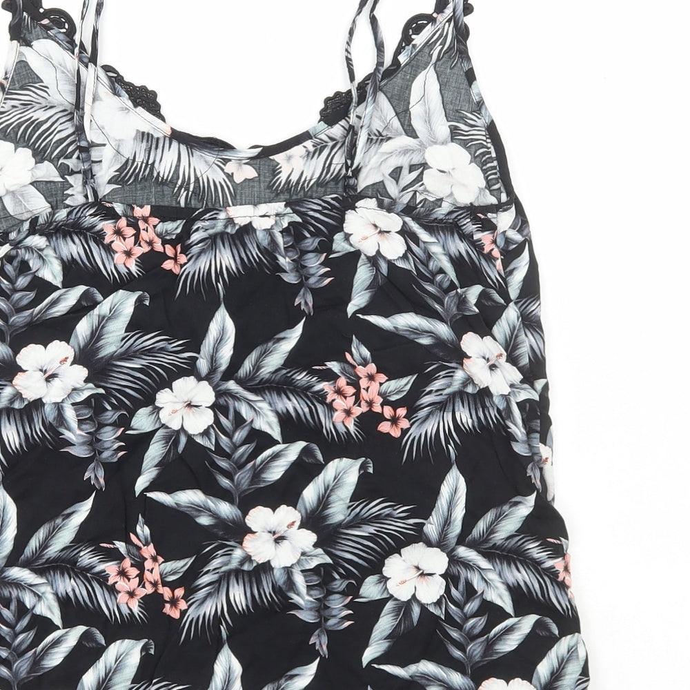Womens UK Size 8 Oasis Black Camisole Tank