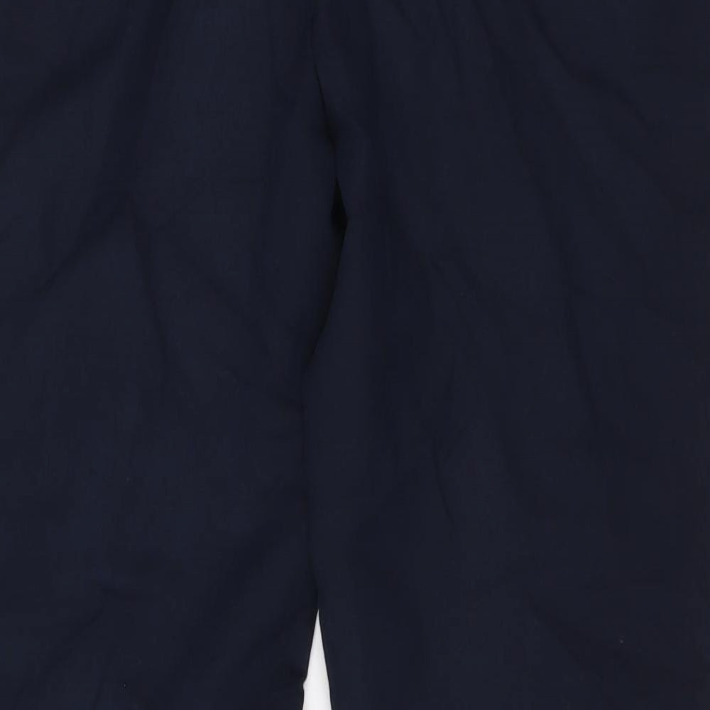 F&F Womens Blue Cotton Carrot Trousers Size 10 L26 in Regular Button