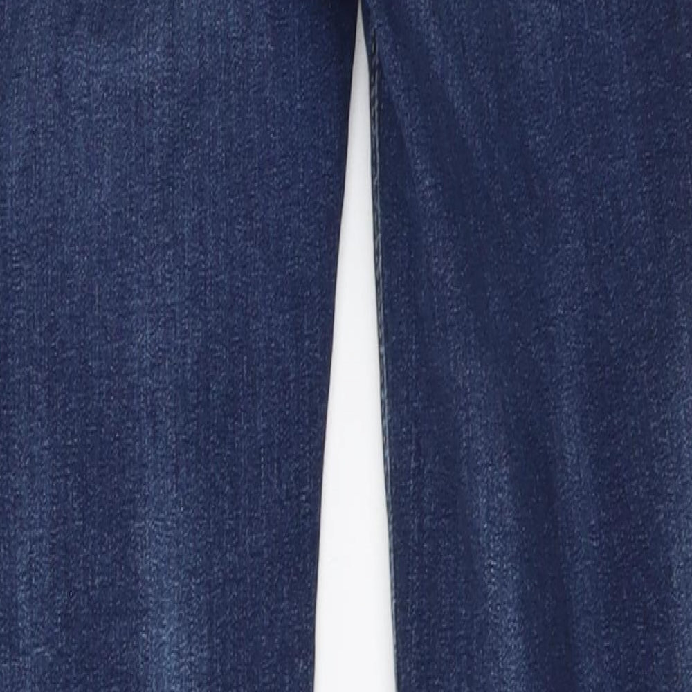 Denim & Co. Womens Blue Cotton Skinny Jeans Size 10 L30 in Regular Button