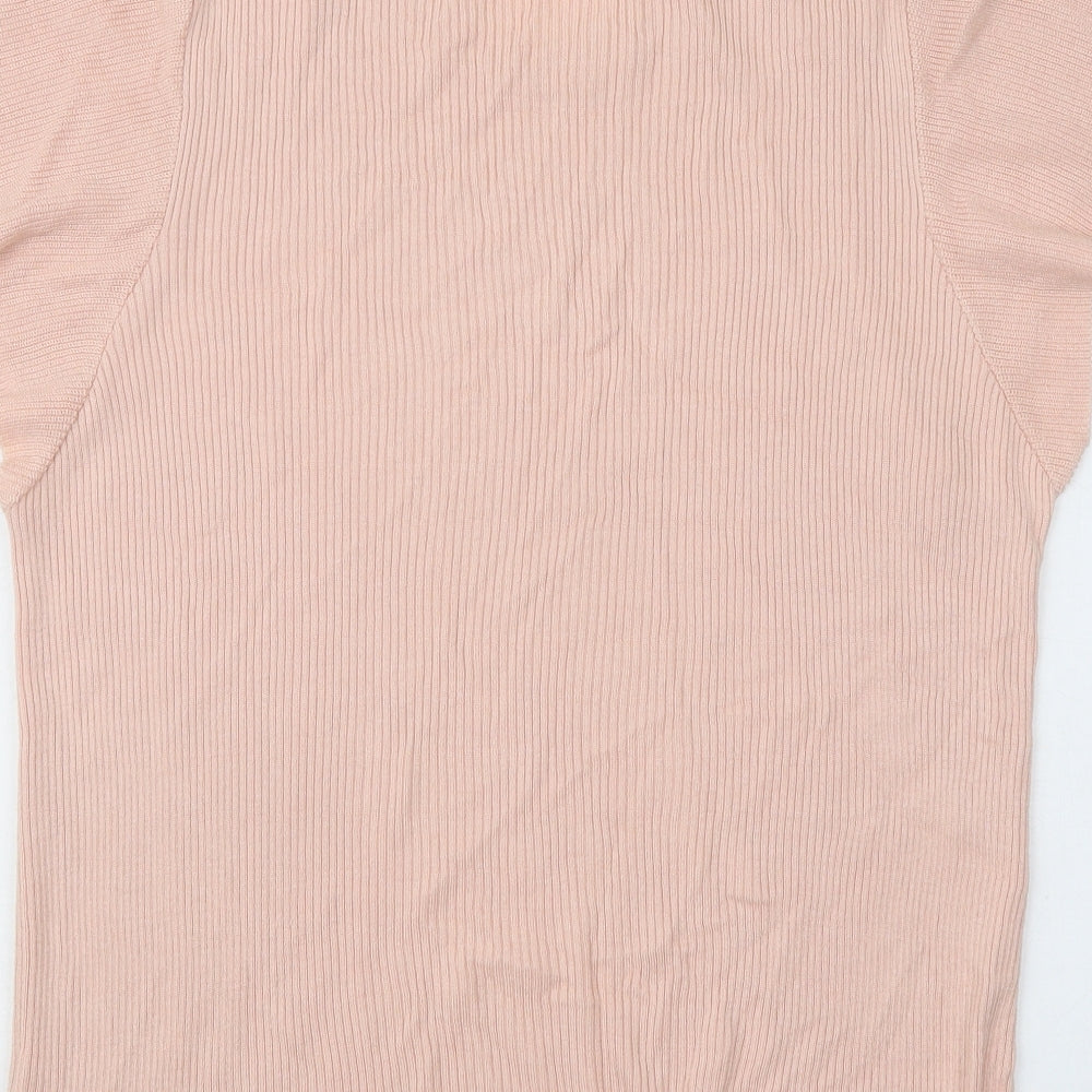 TU Womens Pink Round Neck Viscose Pullover Jumper Size 18