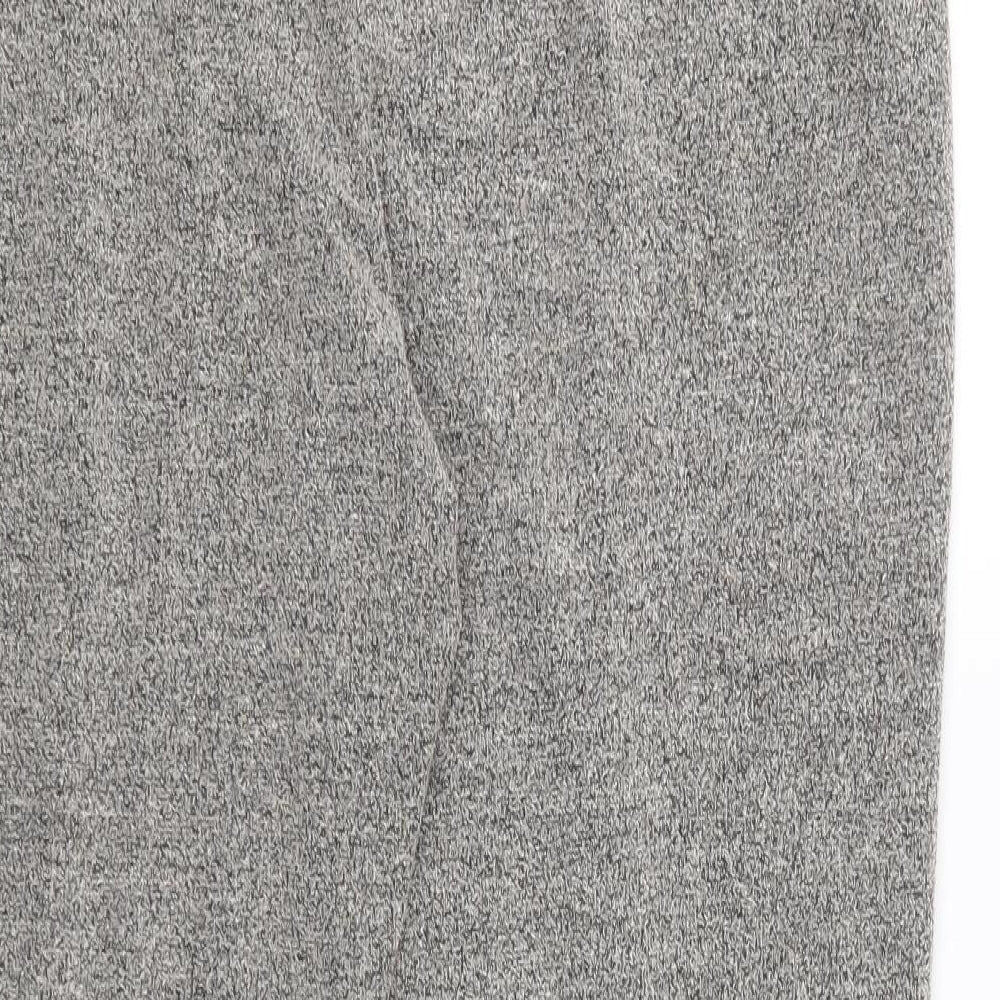 Classic Womens Grey Polyester Trousers Size 14 L26 in Regular