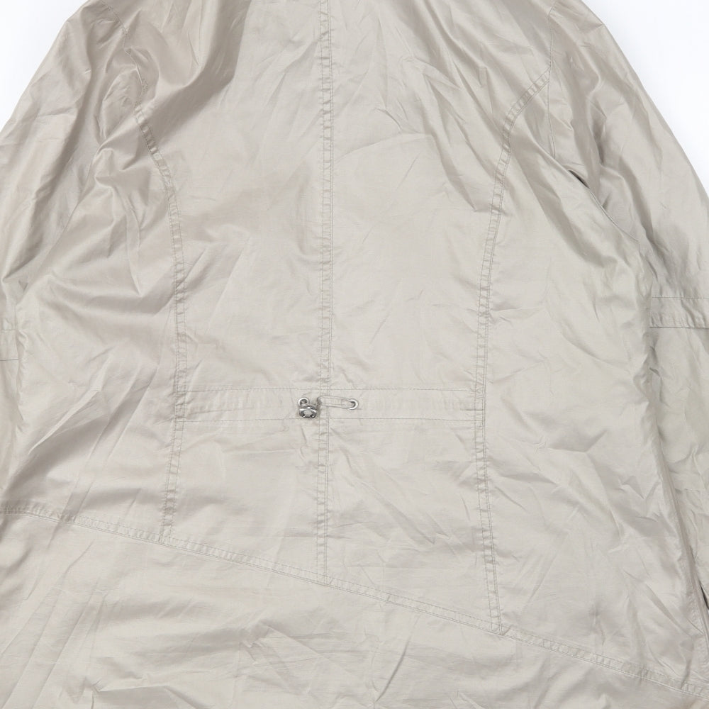 Lakeland Womens Beige Rain Coat Coat Size 10 Zip